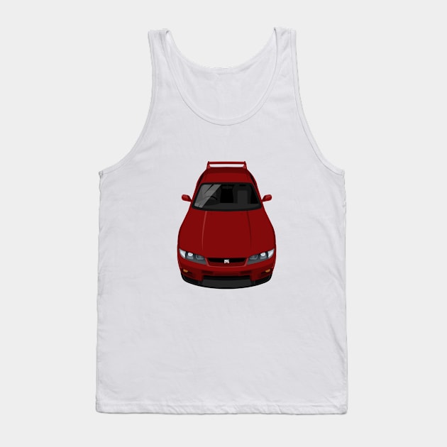 Skyline GTR V Spec R33 - Dark Red Tank Top by jdmart